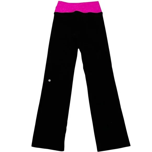 Lululemon Astro Pant Black Paris Pink Size 4 Reg Yoga Pilates - Picture 5 of 7